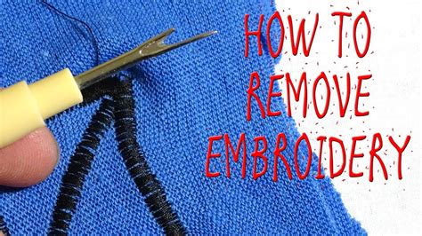 can you take off embroidery